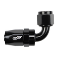 -4 AN 90° Female Hose End Fitting - Black