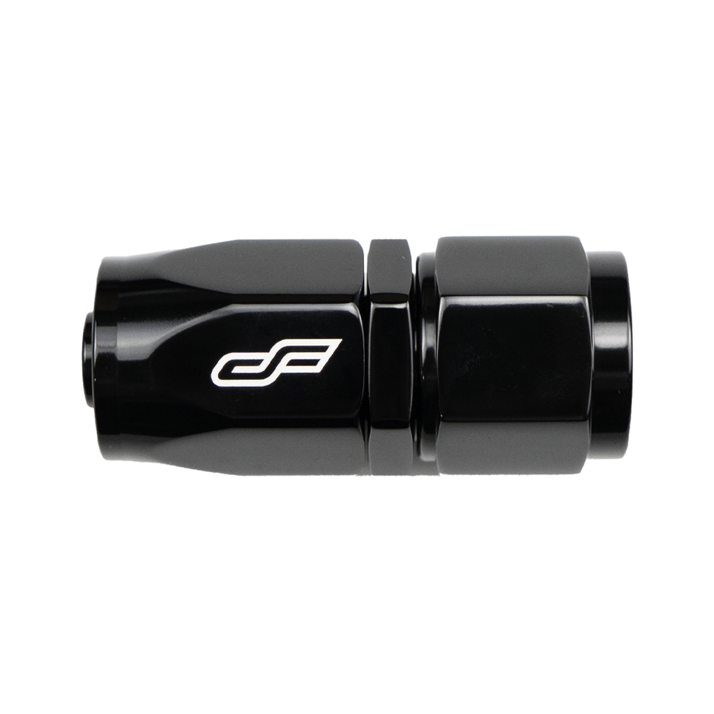 -4 AN Straight Female Hose End Fitting - Black