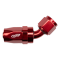-8 AN 45° Female Hose End Fitting - Red