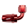 -8 AN 90° Female Hose End Fitting - Red