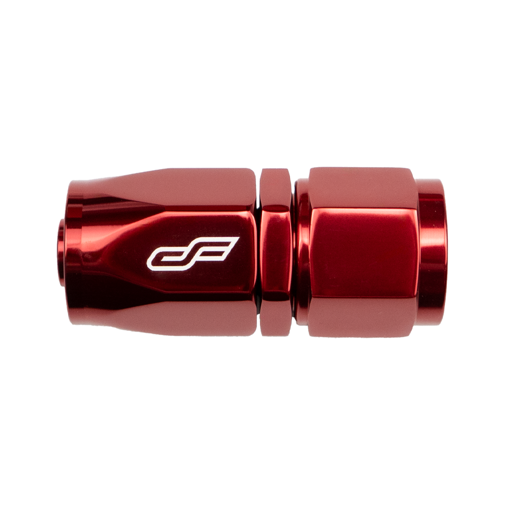 -8 AN Straight Female Hose End Fitting - Red